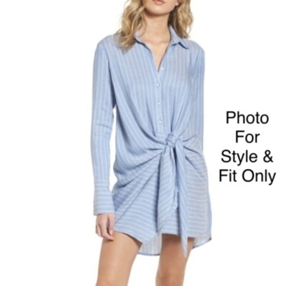 Socialite Blue and White Striped Dress